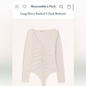Abercrombie & Fitch Long Sleeve Ruched Bodysuit